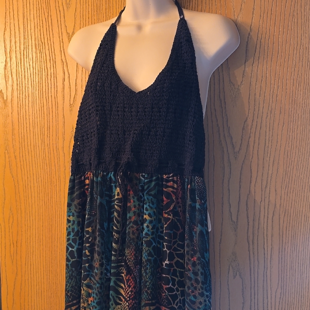 Chic Black Halter Maxi Dress